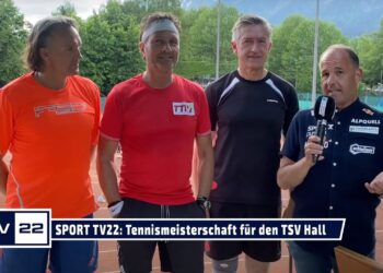 SPORT TV22: Pessi, Markus und Peter spielen bei der Tiroler Tennismeisterschaft für den TSV Hall
