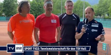 SPORT TV22: Pessi, Markus und Peter spielen bei der Tiroler Tennismeisterschaft für den TSV Hall
