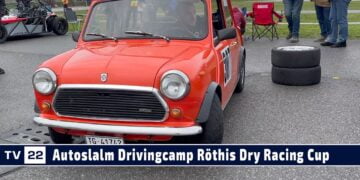 MOTOR TV22: Valentin Dähler mit seinem Mini Cooper beim Automobil Slalom des RRCV in Röthis 2023
