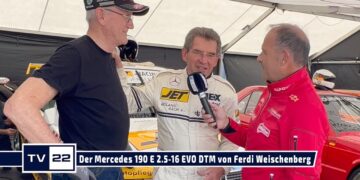 MOTOR TV22: Der Mercedes 190 E 2.5-16 EVO DTM von Ferdi Weischenberg mit dem Fahrer Roland Asch 2022