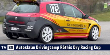 MOTOR TV22: Kevin Thurnherr mit seinem Renault Clio 3 beim Automobil Slalom des RRCV in Röthis 2023