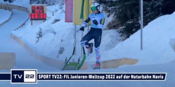 SPORT TV22: Herren 3. FIL Junioren-Weltcup 2022 auf der Naturbahn im Rennrodeln in Navis – Teil 1