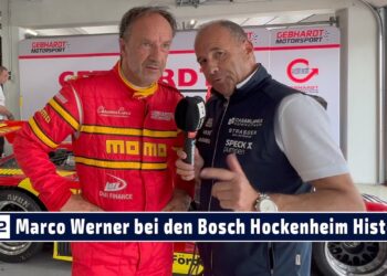 Le-Mans-Sieger Marco Werner beim Jim Clark Revival im John Player Special Lotus LMP2 & Gebhardt C88