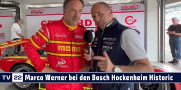 Le-Mans-Sieger Marco Werner beim Jim Clark Revival im John Player Special Lotus LMP2 & Gebhardt C88