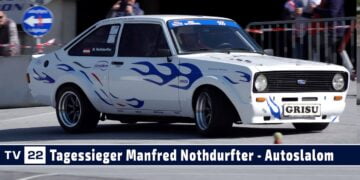 MOTOR TV22: Tagessieger Manfred Nothdurfter auf seinem Grisu beim Tiroler Autoslalom Kirchberg 2023