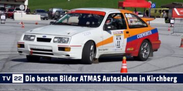 MOTOR TV22: Alois Nothdurfter mit seinem Ford Sierra Coswrth beim Tiroler Autoslalom in Kirchberg