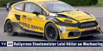 Rallycross Staatsmeister Alois Höller & Organisator Jürgen Weiss beim Rallycross am Wachauring 2023