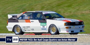 MOTOR TV22: Der Audi Coupe Quattro von Anton Werner mit Asphalt Kit beim DTM Classic DRM Cup 2022
