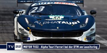 MOTOR TV22: Alex Albon mit seinem Red Bull AlphaTauri AF Corse Ferrari in der DTM am Lausitzring