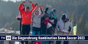SPORT TV22: Die Siegerehrung der Kombination beim Snow-Soccer auf der Seewaldalm 2023