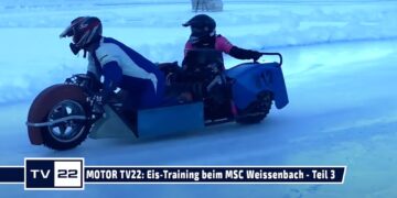 MOTOR TV22: Eisrennen Training Motorräder und Seitenwagen in Weissenbach – Teil 3