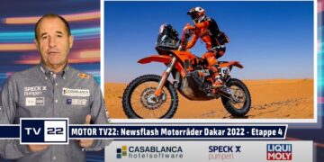 MOTOR TV22 Newsflash Dakar 2022 – Etappe 4:  Matthias Walkner auf Gesamtplatz 2