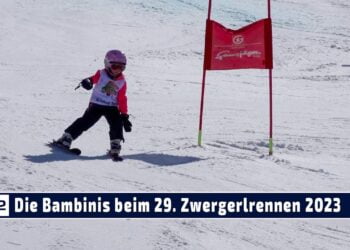 SPORT TV22: Die Zieleinfahrt der Bambinis beim 29. Zwergerlrennen auf der Seewaldalm 2023