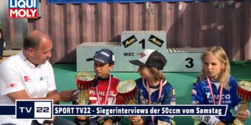 MOTOR TV22: Die Siegerinterviews der 50ccm vom Samstagsrennen in Fresach