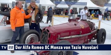 MOTOR TV22: Der Alfa Romeo 8C Monza von Tazio Nuvolari bei The Ice St. Moritz 2023