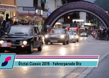 Die Fahrerparade beim Orts Grand Prix der Ötztal Classic 2019