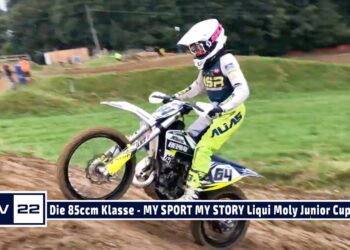 Die 85ccm Klasse im Training beim MY SPORT MY STORY Liqui Moly Euro JuniorCup in Möggers