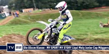 Die 85ccm Klasse im Training beim MY SPORT MY STORY Liqui Moly Euro JuniorCup in Möggers