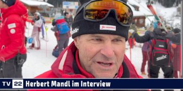 SPORT TV22: Herbert Mandl, Sportlicher Leiter Ski Alpin im Interview Alpine Ski WM St. Anton 2023