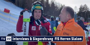 SPORT TV22: Die Interviews und die Siegerehrung beim FIS Herren Slalom auf der Seewaldalm 2022