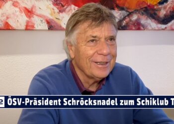 ÖSV-Präsident Peter Schröcksnadel gratuliert dem Schiklub Telfs zum 90-jährigen Jubiläum