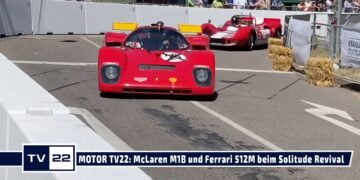MOTOR TV22: Ulrich Weber mit dem McLaren M1B und Walter Lais mit dem Ferrari 512M Solitude Revival