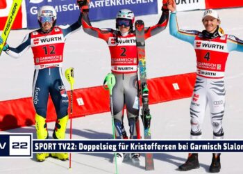 SPORT TV22: Sensationspodest beim Slalom in Garmisch – Kristoffersen vor Ryding und Linus Straßer