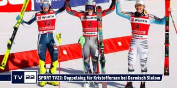 SPORT TV22: Sensationspodest beim Slalom in Garmisch – Kristoffersen vor Ryding und Linus Straßer