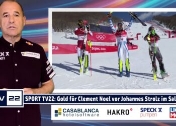 SPORT TV22: Clement Noel holt Gold vor Johannes Strolz im Olympischen Slalom in Peking 2022