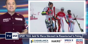 SPORT TV22: Gold für Marco Odermatt vor Zan Kranjec und Mathieu Faivre im RTL in Peking 2022