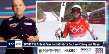SPORT TV22: Triumph für Beat Feuz bei der Olympischen Abfahrt in Peking vor Clarey und Mayer