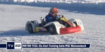 MOTOR TV22: Der 9-jährige Manuel Zobl beim Eisrennen und Speedway Training mit Kart in Weissenbach