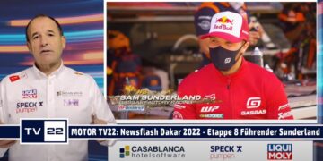 MOTOR TV22 Newsflash Dakar 2022 – Etappe 8 Sieg für Ekström, Sunderland wieder Gesamtführender