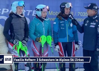 3 Schwestern im Alpinen Ski Zirkus: Eva, Anne und Isabell Hofherr aus Lermoos in Tirol
