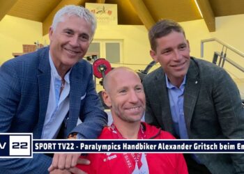 SPORT TV22: Empfang von Doppel-Bronze Handbiker Alexander Gritsch im Heimatort Tarrenz in Tirol