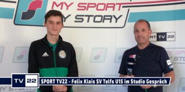 SPORT TV22: Felix Klais vom SV Telfs U15 im Studio Gespräch