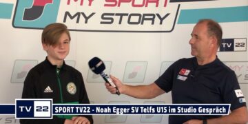 SPORT TV22: Noah Egger SV Telfs U15 im Studio Gespräch