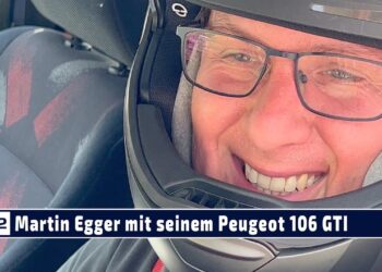 MOTOR TV22: Martin Egger mit seinem Peugeot 106 GTI vom MSC Schwaz beim ATMAS Autoslalom Stans 2023