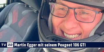 MOTOR TV22: Martin Egger mit seinem Peugeot 106 GTI vom MSC Schwaz beim ATMAS Autoslalom Stans 2023