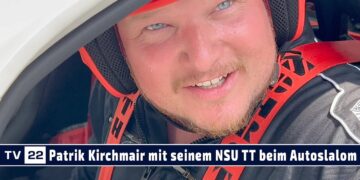MOTOR TV22: Patrik Kirchmair mit seinem NSU TT vom MSC Schwaz beim ATMAS Autoslalom in Stans 2023
