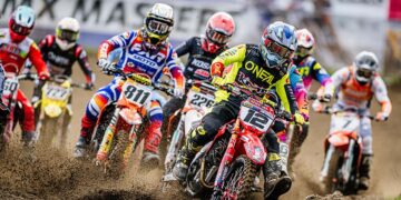 Max Nagl (12) setzte mit einem Start-Ziel-Sieg am ersten Tag des ADAC MX Masters Saisonstarts ein deutliches Zeichen ©ADAC