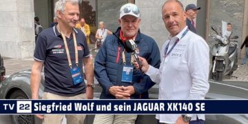 Mille Miglia 2023: Siegfried Wolf und sein JAGUAR XK140 SE OTS Roadster von 1956