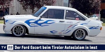 MOTOR TV22: Manfred Nothdurfter auf seinem Ford Escort Grisu beim Tiroler Autoslalom in Imst 2023