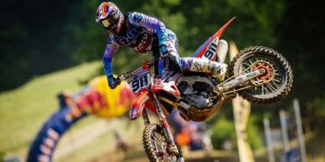 Jordi Tixier feiert in Bielstein seinen ersten ADAC MX Masters Laufsieg der Saison ©ADAC