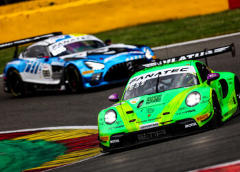 Porsche 911 GT3 R führt die 24 Stunden von Spa-Francorchamps an ©Porsche