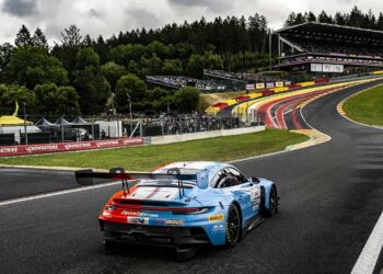 Porsche 911 GT3 R, Huber Motorsport (#20), Antares Au (HK), Tim Heinemann (D), Matteo Cairoli (I), Jannes Fittje (D) ©Porsche Motorsport