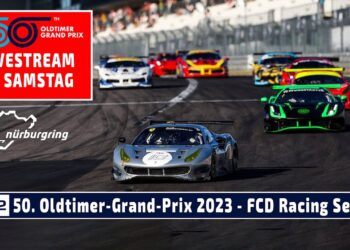 LIVE Ferrari Club Deutschland Racing Series Rennen 1 beim 50. Oldtimer-Grand-Prix Nürburgring 2023