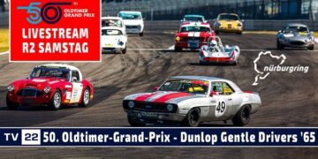 RE-LIVE Dunlop Gentle Drivers ’65 Rennen 2 beim 50. Oldtimer-Grand-Prix Nürburgring 2023