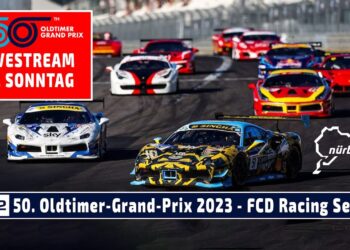 LIVE Ferrari Club Deutschland Racing Series Rennen 2 beim 50. Oldtimer-Grand-Prix Nürburgring 2023