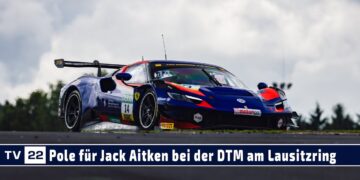 Pole Position für Jack Aitken mit Ferrari 296 GT3 vor Bortolotti und Auer bei der DTM am Lausitzring
